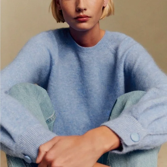 Sezane louisa sweater jumper polar blue - Picture 2 of 6